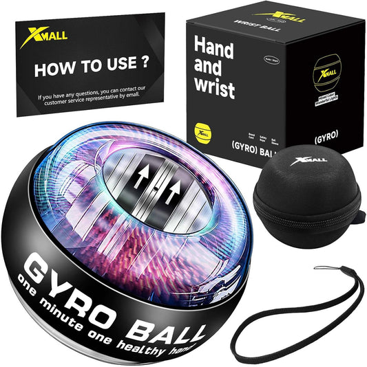Torque Ball Hand Exerciser, Grip Strength Trainer, Forearm Strengthener, Wrist Power Gyro Ball, Hand Strengthening Devices, Wrist Strengthener, Finger Exerciser, Auto-Start