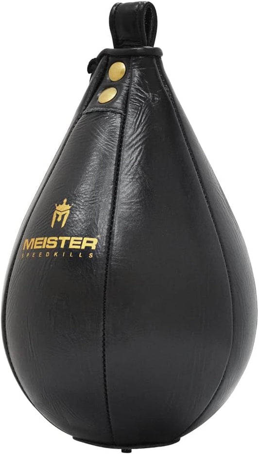 Speedkills Leather Speed Bag with Lightweight Latex Bladder | Hand-Stitched and Gyro-Balanced for True Rebounds, 100% Genuine Cowhide Leather, Lightweight Speedkills Bladder